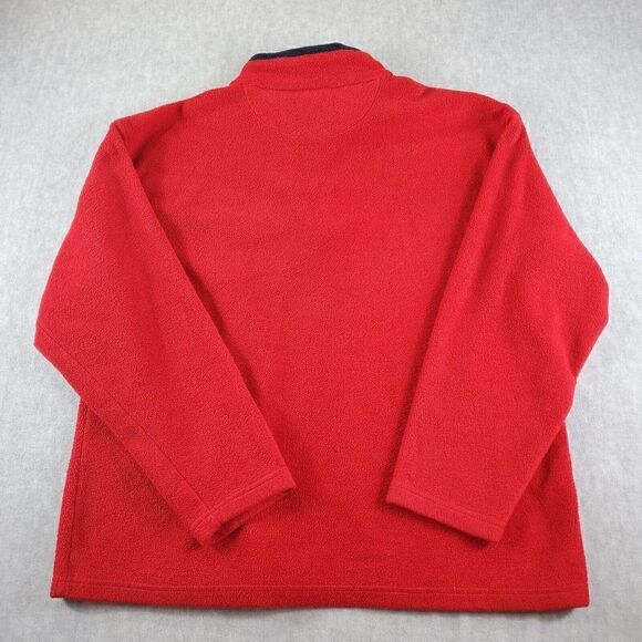 Vtg Bugs Bunny Sweater Mens Large Red Warner Bros Studio Looney Tunes 1/4 Zip - Picture 9 of 10